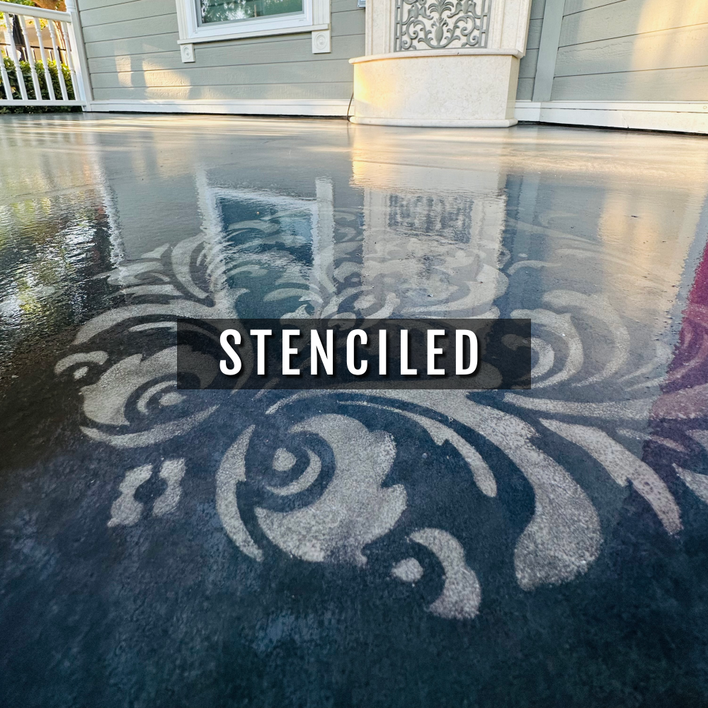 Stained Concrete Stencil Projects